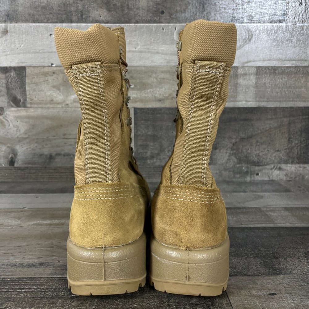 Belleville GoreTex Mens 9 R Tan Suede Vibram Military Composite Toe Combat Boots - Picture 7 of 12